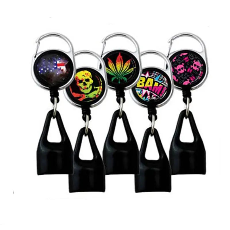 Retractable Lighter Holder With Retractable Keychain random